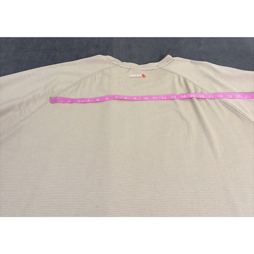 2) Ariat FR Flame Resistant Short Sleeve Baselayer T-Shirt Size 3X Grey & Tan - Picture 13 of 16